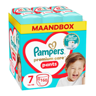 Pampers Pampers - Premium Care Pants - Maat 7 - Maandbox - 160 luiers - 15+ kg