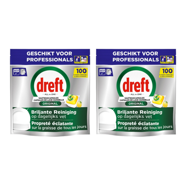 Dreft - Original - All in One - Vaatwastabletten - Citroen - 200 stuks