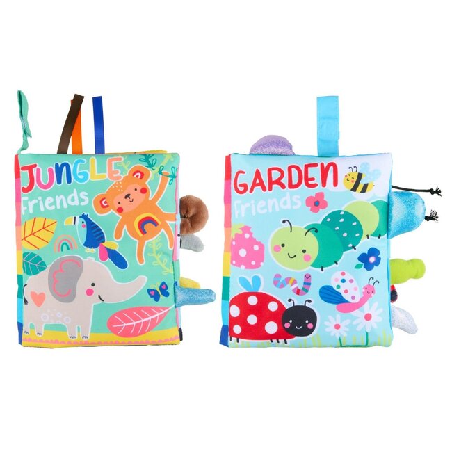 Eddy Toys Eddy Toys – Knisperboekje - Garden/Jungle Friends – 0+ maanden -1 stuk