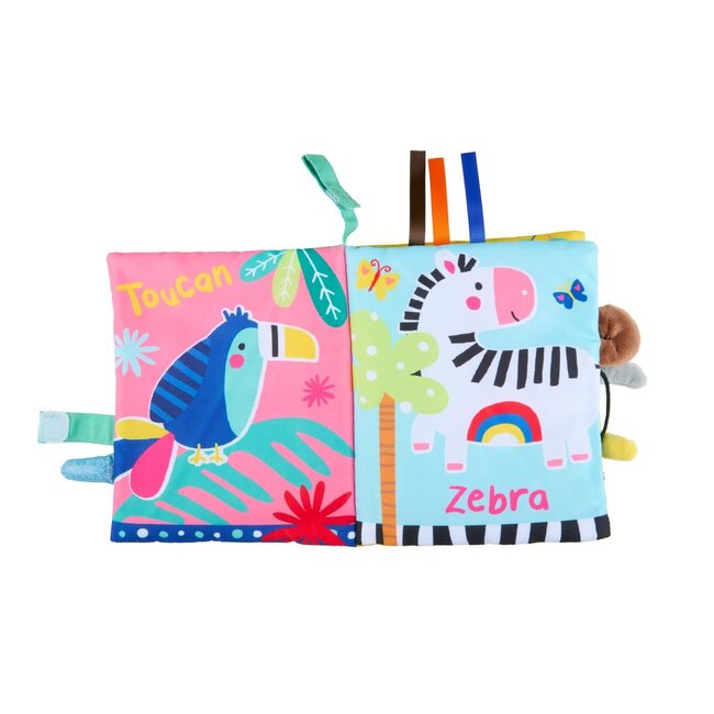 Eddy Toys – Knisperboekje - Garden/Jungle Friends – 0+ maanden -1 stuk