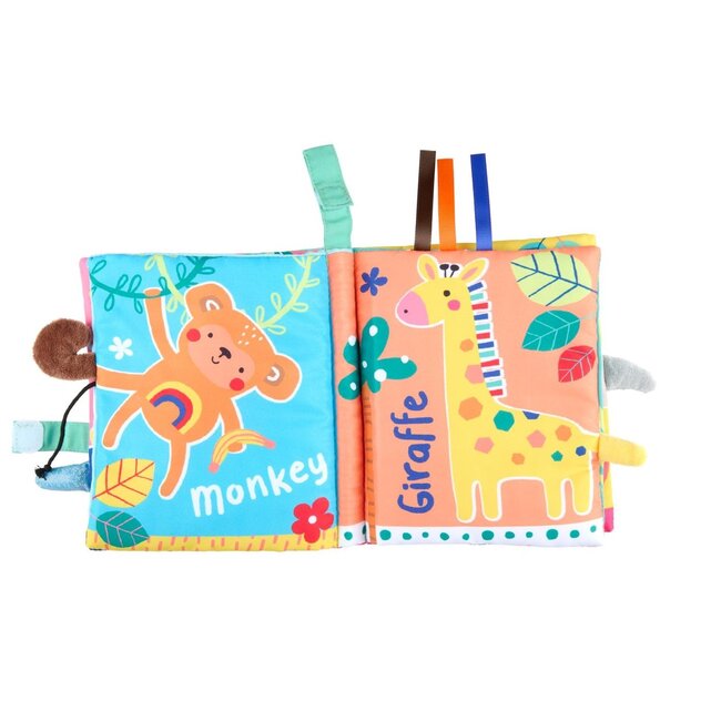 Eddy Toys – Knisperboekje - Garden/Jungle Friends – 0+ maanden -1 stuk