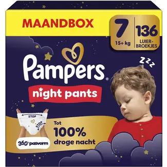 Pampers Pampers - Night Pants - Maat 7 - Maandbox - 136 luierbroekjes