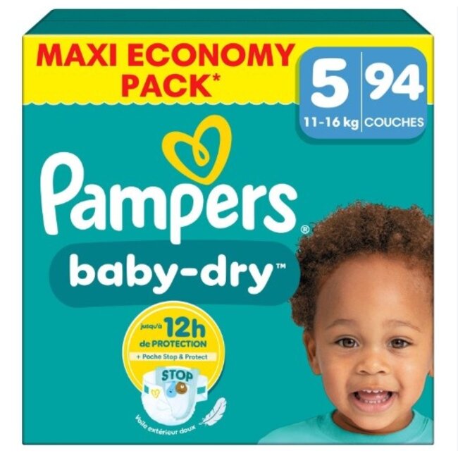 Pampers - Baby Dry - Maat 5 - Maandbox - 94 Stuks - 11/16 KG