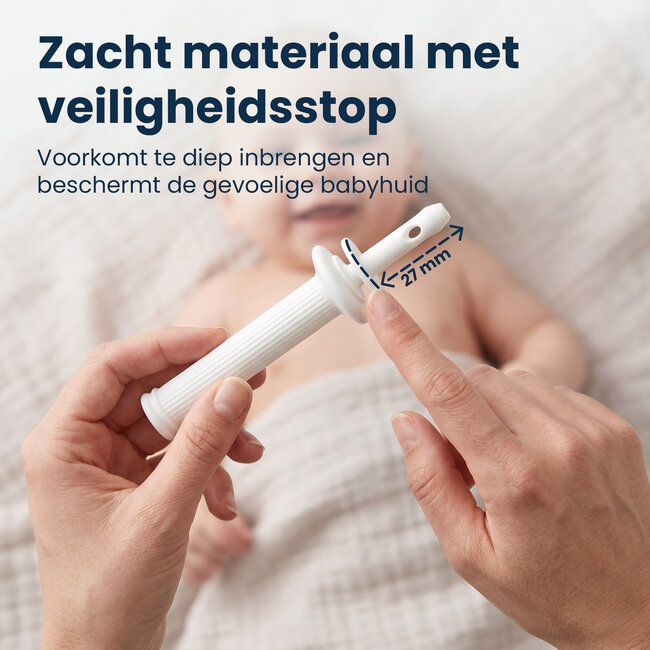 Dutsi - HappyBelly - Oplossing voor Darmkrampjes Baby & Buikkrampjes Baby - Gas Opluchting Buisjes met Veiligheidsstop - 100% Natuurlijk – 10-Pack