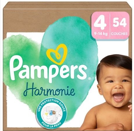 Pampers  Harmonie - Maat 4 - Mega Pack - 54 stuks - 9/14KG