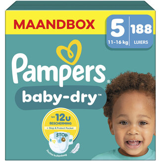 Pampers Pampers - Baby Dry - Maat 5 - Maandbox - 188 stuks - 11/16 KG