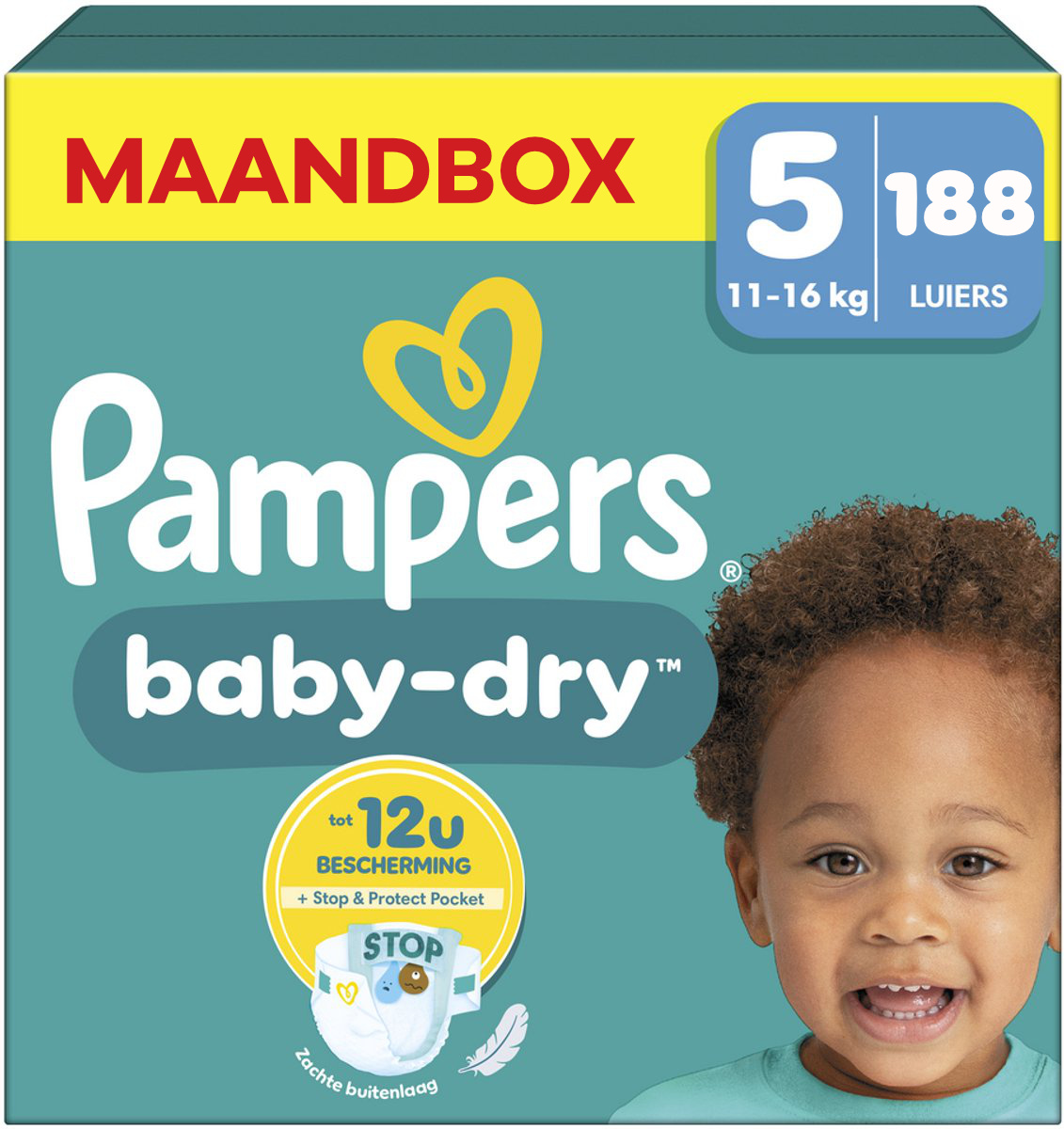 Pampers  Baby Dry - Maat 5 - Maandbox - 188 stuks - 11/16 KG