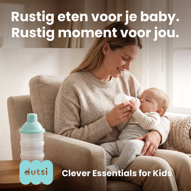 Dutsi - Melkpoeder Bewaarbakjes - 2 Stuks - Melkpoeder Toren met Schenktuit - BPA-vrij - Melkpoeder Doseerdoosjes - Stapelbaar