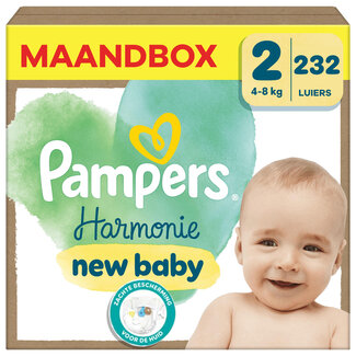 Pampers Pampers - Harmonie - Maat 2 - Maandbox - 232 stuks - 4/8 KG