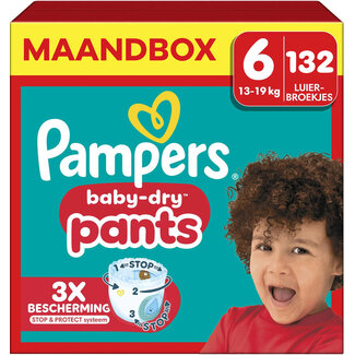 Pampers Pampers - Baby Dry Pants - Maat 6 - Maandbox - 132 stuks - 13/19 KG