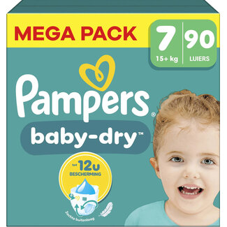 Pampers Pampers - Baby Dry - Maat 7 - Mega Pack - 90 stuks - 15+ KG