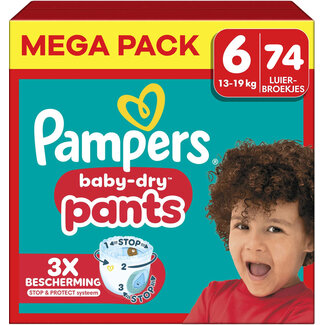 Pampers Pampers - Baby Dry Pants - Maat 6 - Mega Pack - 74 stuks - 14/19 KG