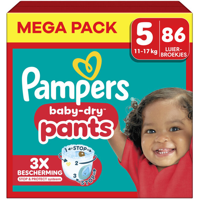 Pampers - Baby Dry Pants - Maat 5 - Mega Pack - 86 stuks - 12/17KG