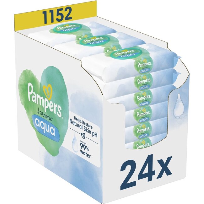 Pampers - Harmonie Aqua - Billendoekjes - 1152 billendoekjes - 24 x 48