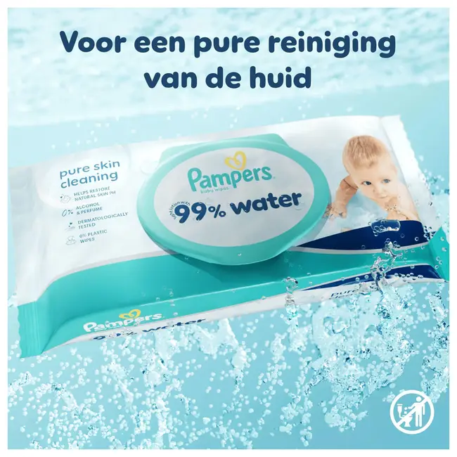 Pampers - 99% Water Babydoekjes - 2 Dozen = 36 pakken billendoekjes