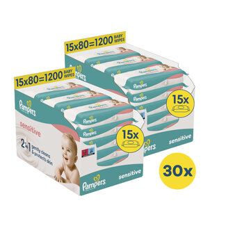 Pampers Pampers - Sensitive - Billendoekjes - 2400 doekjes - 30 x 80