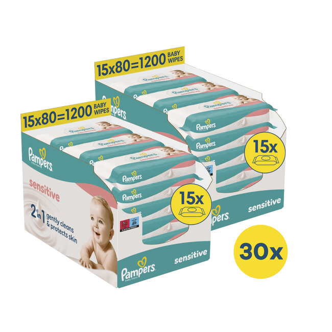 Pampers Pampers - Sensitive - Billendoekjes - 2400 doekjes - 30 x 80