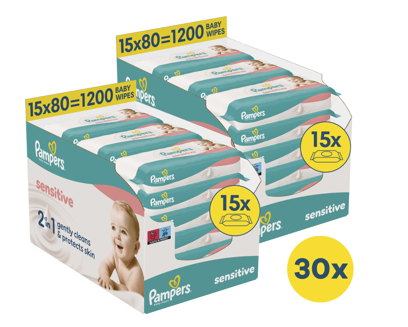 Pampers  Sensitive - Billendoekjes - 2400 doekjes - 30 x 80