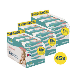 Pampers Pampers - Sensitive - Billendoekjes - 3600 doekjes - 45 x 80