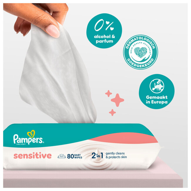 Pampers - Sensitive - Billendoekjes - 3600 doekjes - 45 x 80