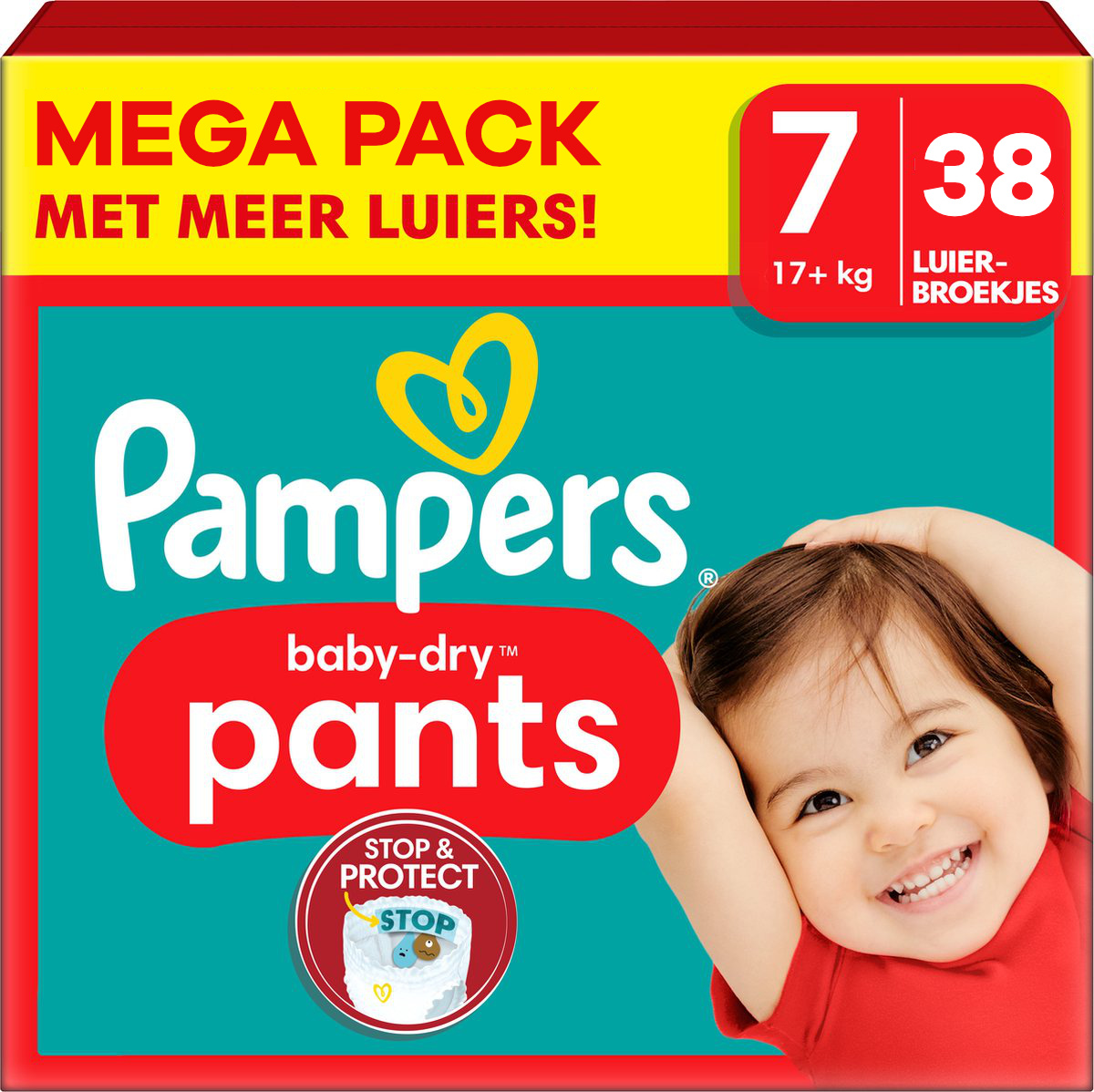 Pampers  Baby Dry Pants - Maat 7 - Small Pack - 38 stuks - 17+KG
