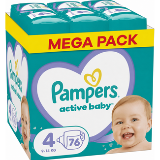 Pampers Pampers - Baby Dry - Maat 4 - Mega Pack - 76 stuks - 9/14 KG