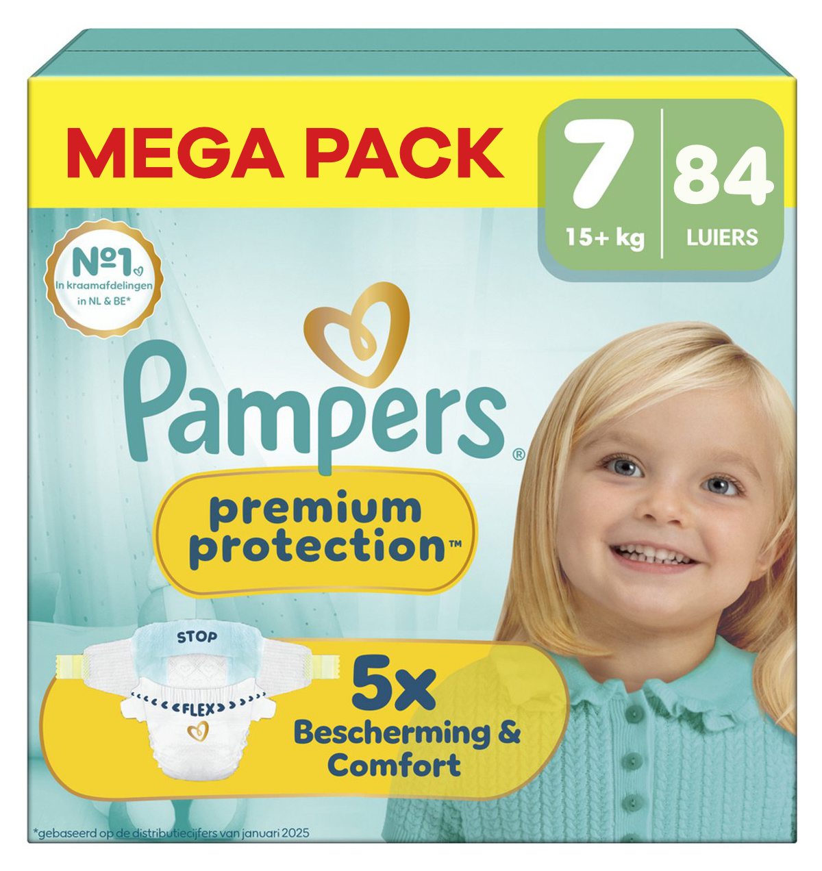 Pampers  Premium Protection - Maat 7 - Mega Pack - 84 luiers - 15+KG