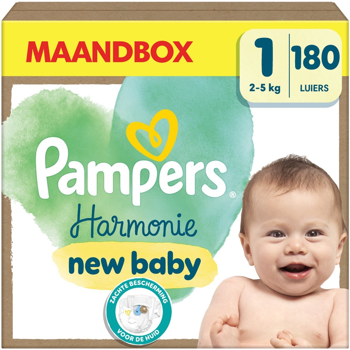 Pampers - Harmonie - Maat 1 - Maandbox - 180 stuks - 2/5 KG