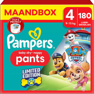 Pampers Pampers - Baby Dry Pants - Maat 4 - Maandbox - 180 stuks - 9/15KG