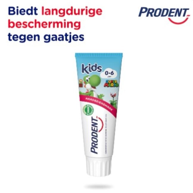 Prodent - Junior - Tandpasta - Aardbeiensmaak - Super Mario - 0/6 jaar - 75ml