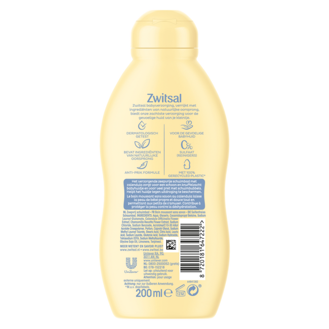 Zwitsal - Zeepvrij Schuimbad - 200 ml