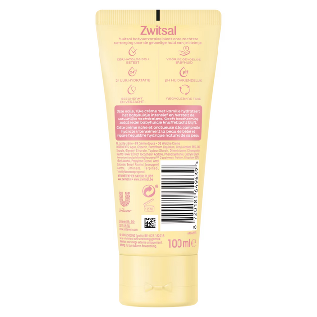 Zwitsal - Zachte Creme - 6 x 100ml - Voordeelverpakking