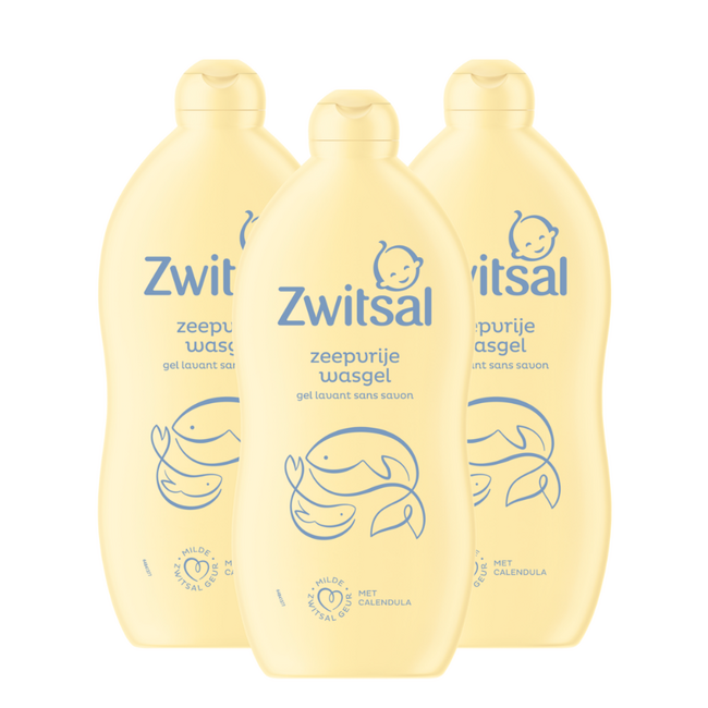 Zwitsal - Zeepvrije Wasgel - 3 x 700ml - Voordeelpack