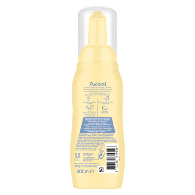 Zwitsal - Baby Wasschuim - Huidvriendelijk - 6 x 200ml - Voordeelverpakking