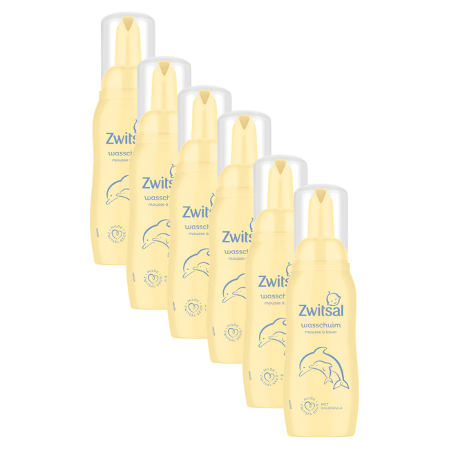 Zwitsal Zwitsal - Baby Wasschuim - Huidvriendelijk - 6 x 200ml - Voordeelverpakking