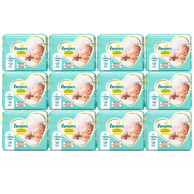 Pampers Pampers - Premium Protection - Maat P1 - <1800gr - Maandbox - 240 luiers  - Premature luiers