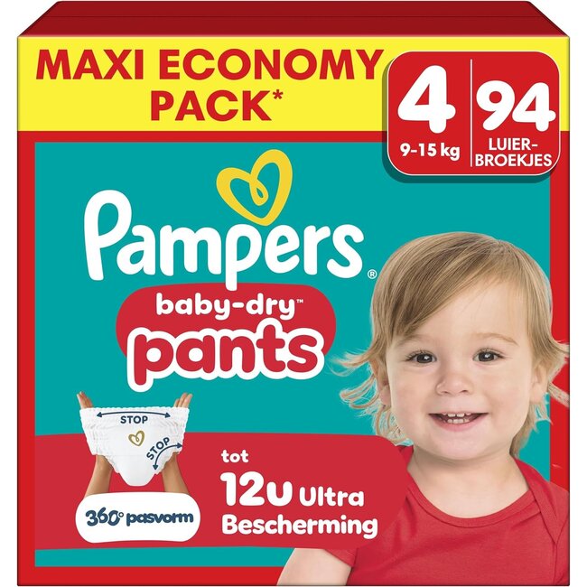 Pampers Pampers - Baby Dry Pants - Maat 4 - Mega Pack - 94 stuks - 9/15KG