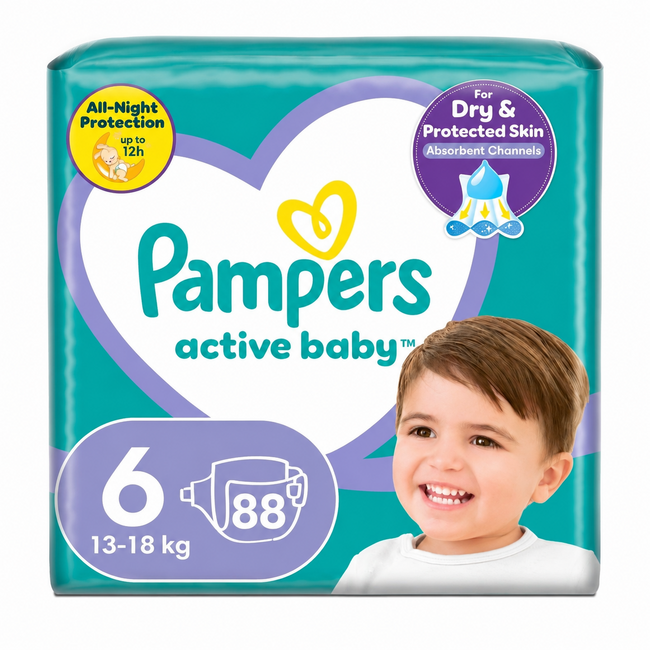 Pampers - Active Baby  - Maat 3 - Maandbox - 208 stuks - 6/10KG