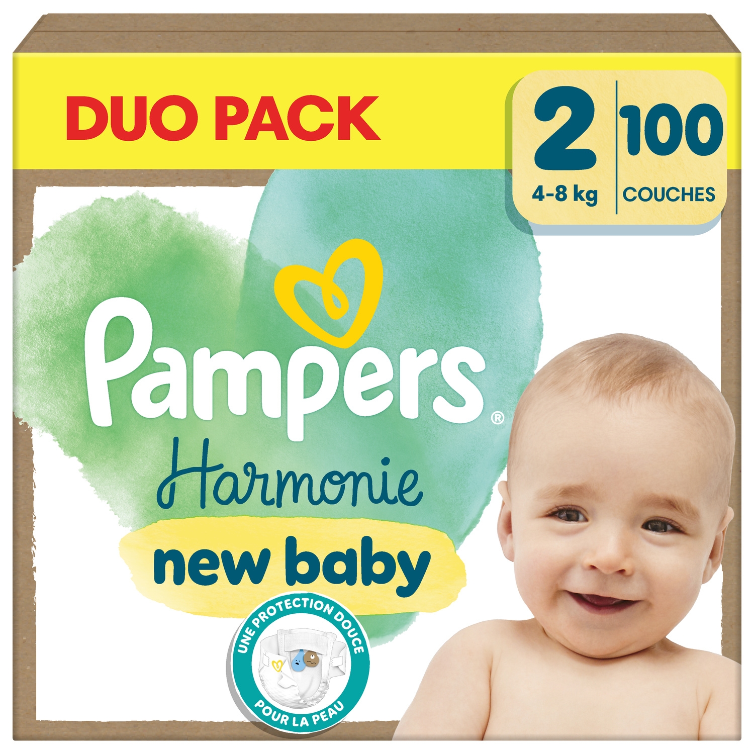 Pampers  Harmonie - Maat 2 - Mega Pack - 100 stuks - 4/8 KG