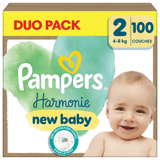 Pampers Pampers - Harmonie - Maat 2 - Mega Pack - 100 stuks - 4/8 KG