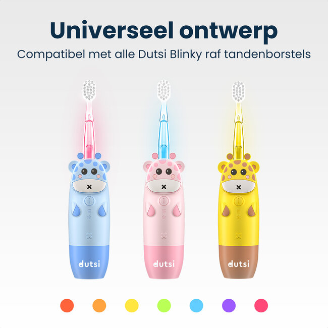 Dutsi - Opzetborstels - 18 tot 48 maanden - 6-pack - Geschikt voor Baby's & Peuters - Zachte DuPont haren