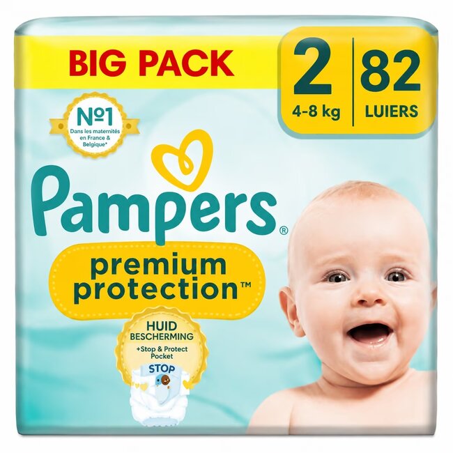 Pampers - Premium Protection - Maat 2 - Small Pack - 82 stuks - 4/8 KG
