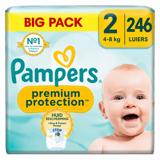 Pampers - Premium Protection - Maat 2 - Maandbox - 246 stuks - 4/8 KG