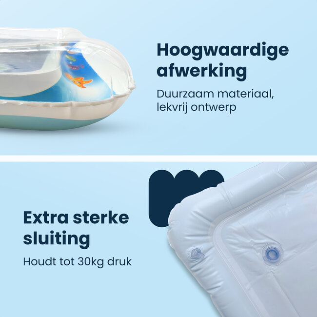 Dutsi - Waterspeelmat Baby - Watermat - Stimuleert Motorische Ontwikkeling - BPA Vrij & Lekvrij - Kraamcadeau - 66x51cm – Blauw
