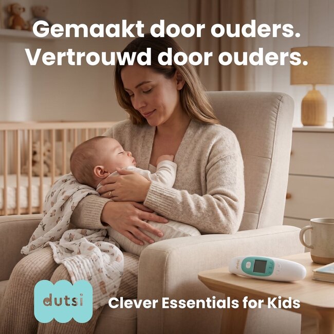 Dutsi Thermometer - Oorthermometer & Voorhoofd Thermometer - Digitale Koortsthermometer voor Baby & Volwassene - Snel & Nauwkeurig - Inclusief batterijen
