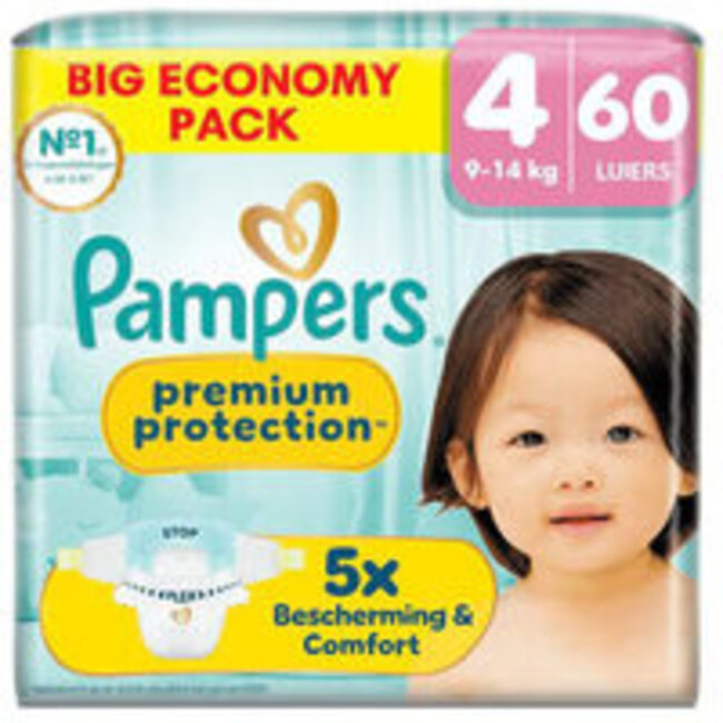 Pampers - Premium Protection - Maat 4 - Small Pack - 60 stuks - 9/14 KG