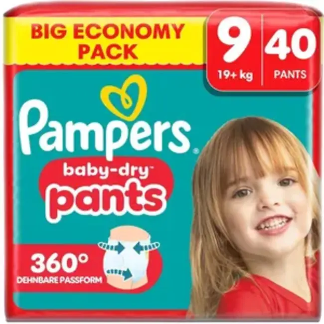 Pampers - Baby Dry Pants - Maat 9 - Small Pack - 40 stuks - 19+KG