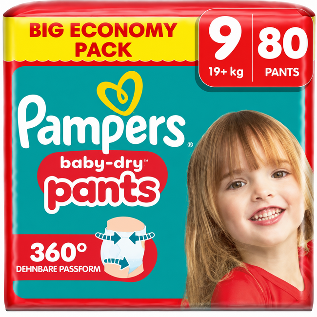 Pampers Pampers - Baby Dry Pants - Maat 9 - Mega Pack - 80 stuks - 19+KG