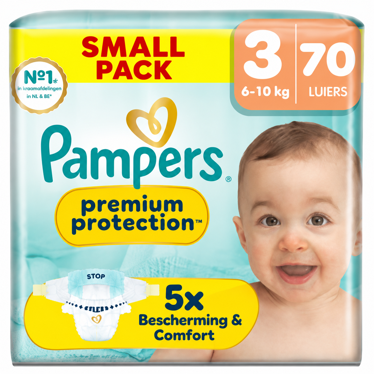 Pampers  Premium Protection - Maat 3 - Small Pack - 70 stuks - 6/10 KG