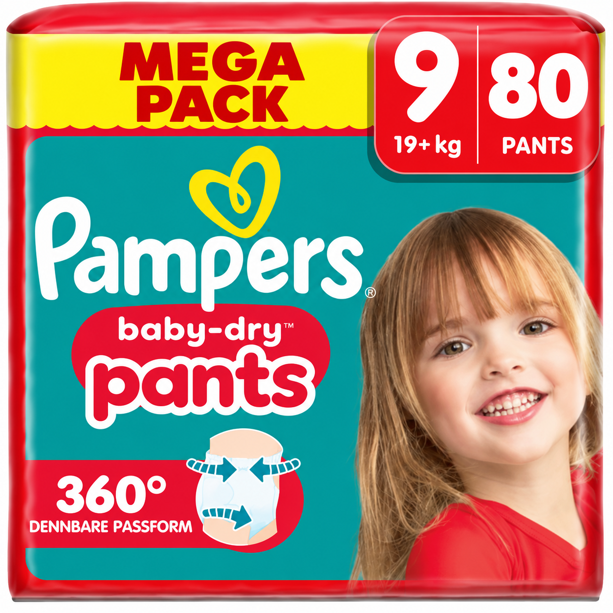 Pampers  Baby Dry Pants - Maat 9 - Mega Pack - 80 stuks - 19+KG